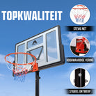 Apollo Basketbalring Apollo met standaard en wielen, basketbal en pomp 230-305 cm