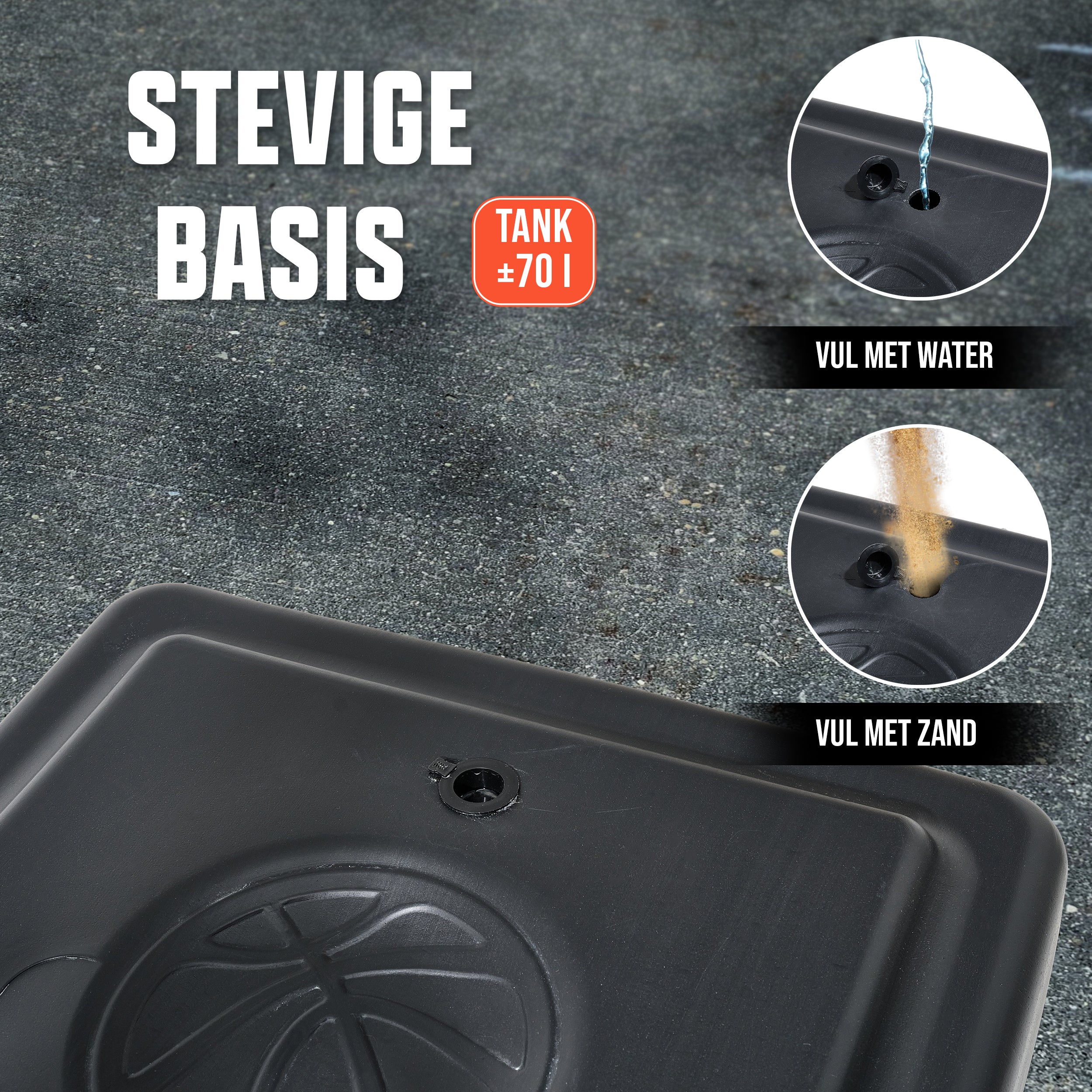 Apollo Basketbalring Apollo met standaard en wielen, basketbal en pomp 230-305 cm