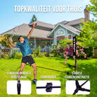 Apollo Badmintonnet - Volleybalnet in Drie Stappen & in Hoogte Verstelbaar Rood