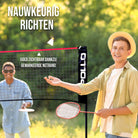 Apollo Badmintonnet - Volleybalnet in Drie Stappen & in Hoogte Verstelbaar Rood