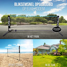 Apollo Badmintonnet - Volleybalnet in Drie Stappen & in Hoogte Verstelbaar Blauw