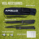 Apollo Badmintonnet - Volleybalnet in Drie Stappen & in Hoogte Verstelbaar Blauw