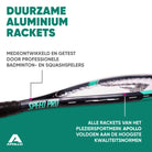 Apollo Speed Badmintonset met Badmintonshuttles en Badmintonracket Grijs Mint