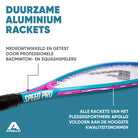 Apollo Speed Badmintonset met Badmintonshuttles en Badmintonracket Blauw Roze