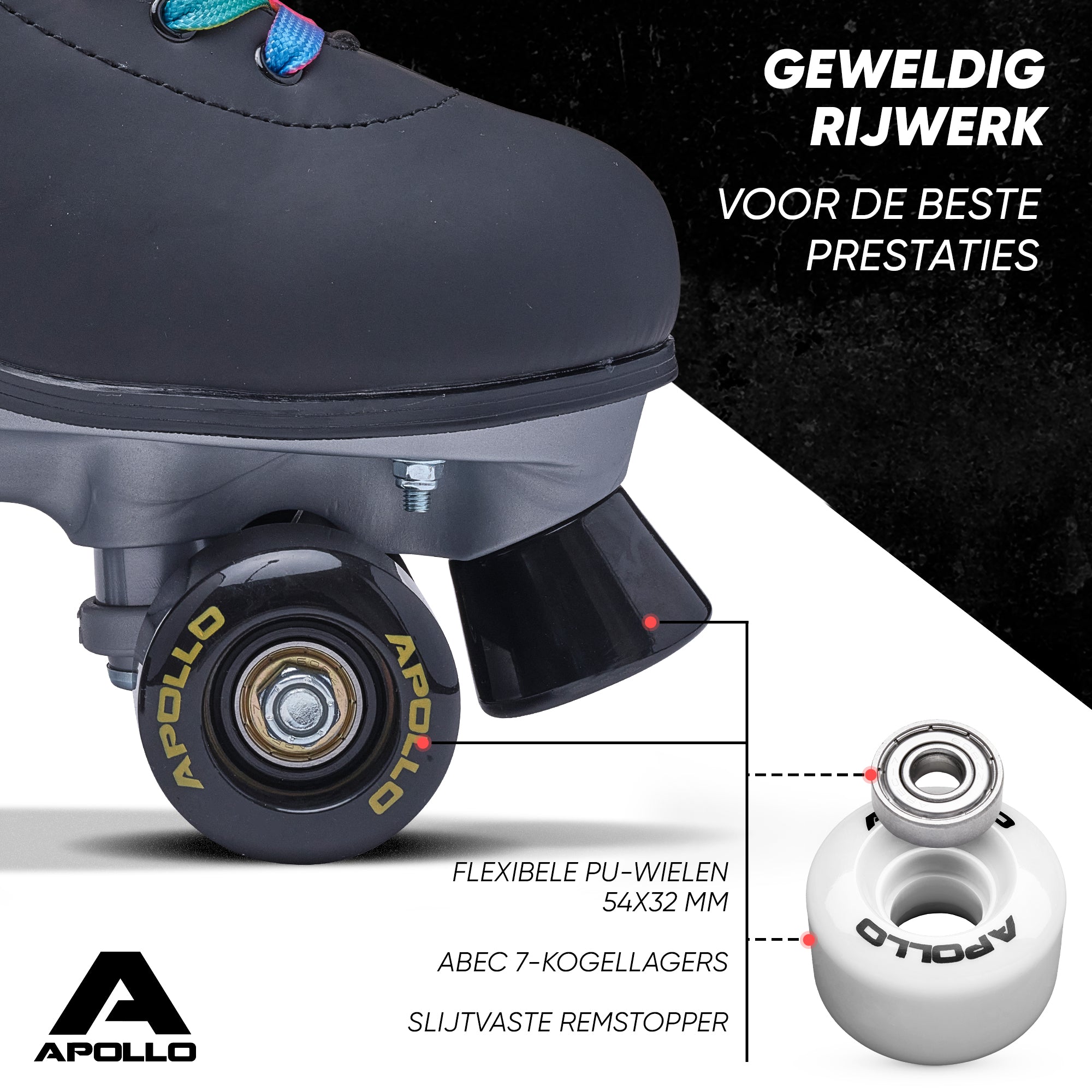 Apollo Disco Klassieke rolschaatsen voor kinderen en volwassenen - Rodeo Drive L (39-42)