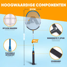 Apollo Badmintonset Match Pro 800 – inclusief tas, 2 rackets, shuttles Blauw Grijs
