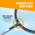 Apollo Badmintonset Match Pro 800 – inclusief tas, 2 rackets, shuttles Blauw Grijs