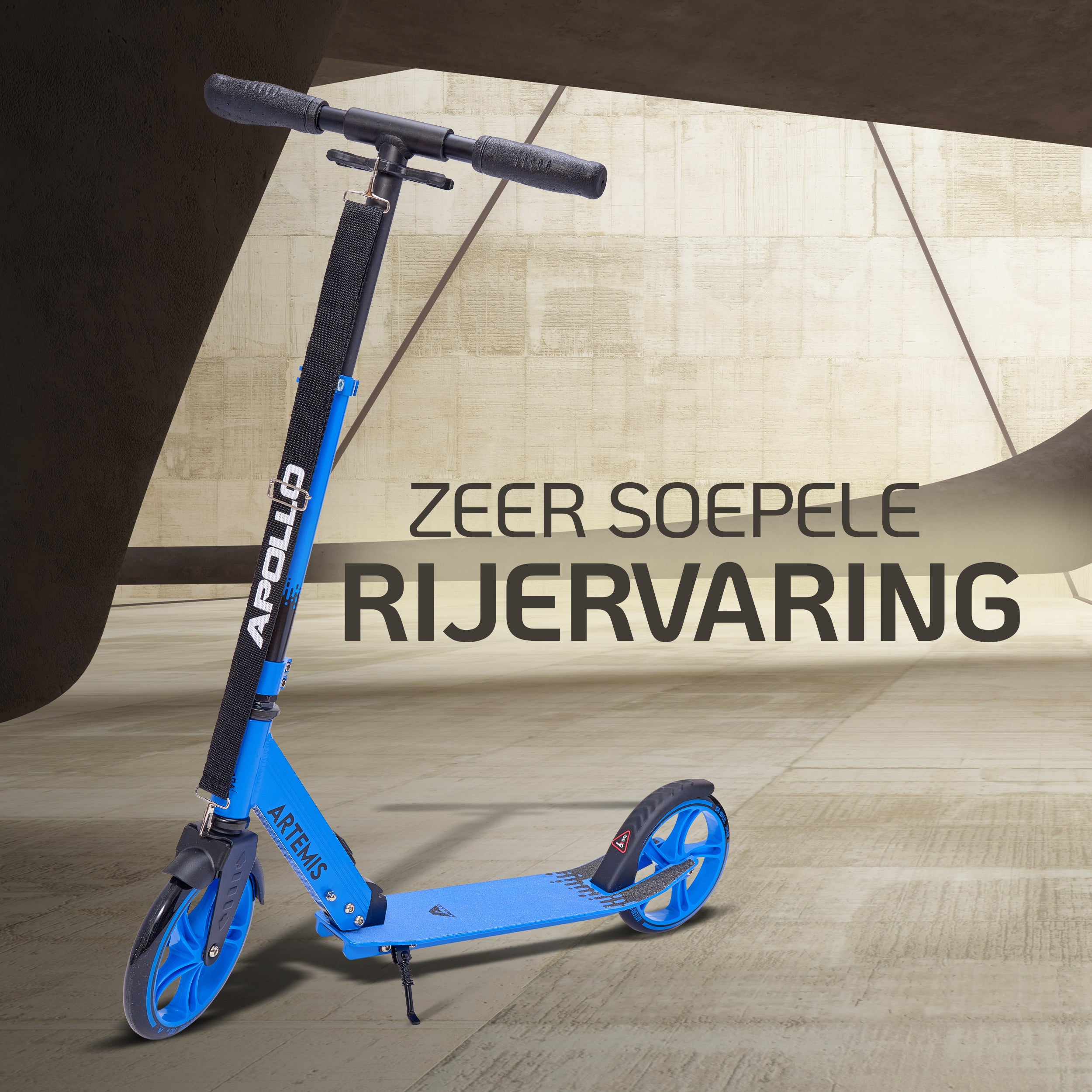 Apollo Artemis opvouwbare City Scooter in hoogte verstelbare step Blauw