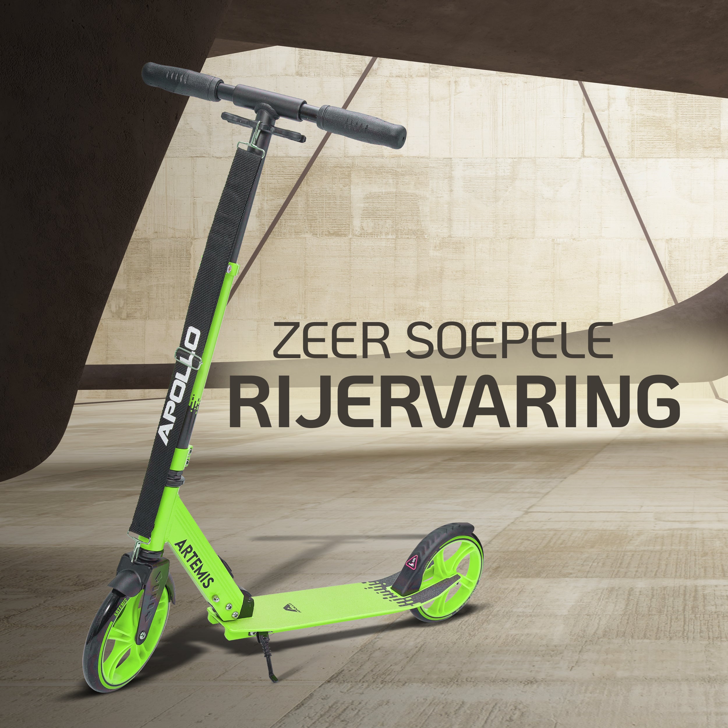 Apollo Artemis opvouwbare City Scooter in hoogte verstelbare step Groen