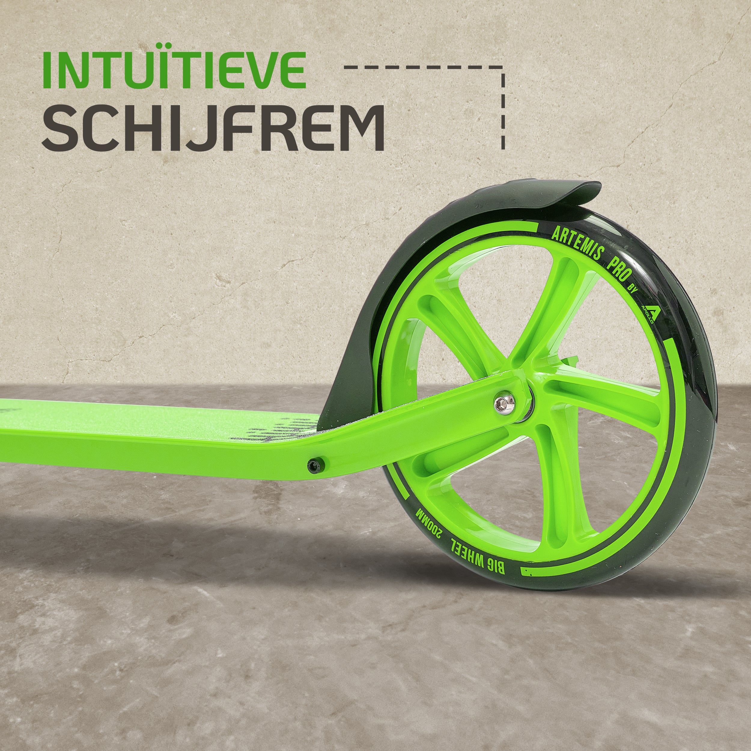 Apollo Artemis opvouwbare City Scooter in hoogte verstelbare step Groen