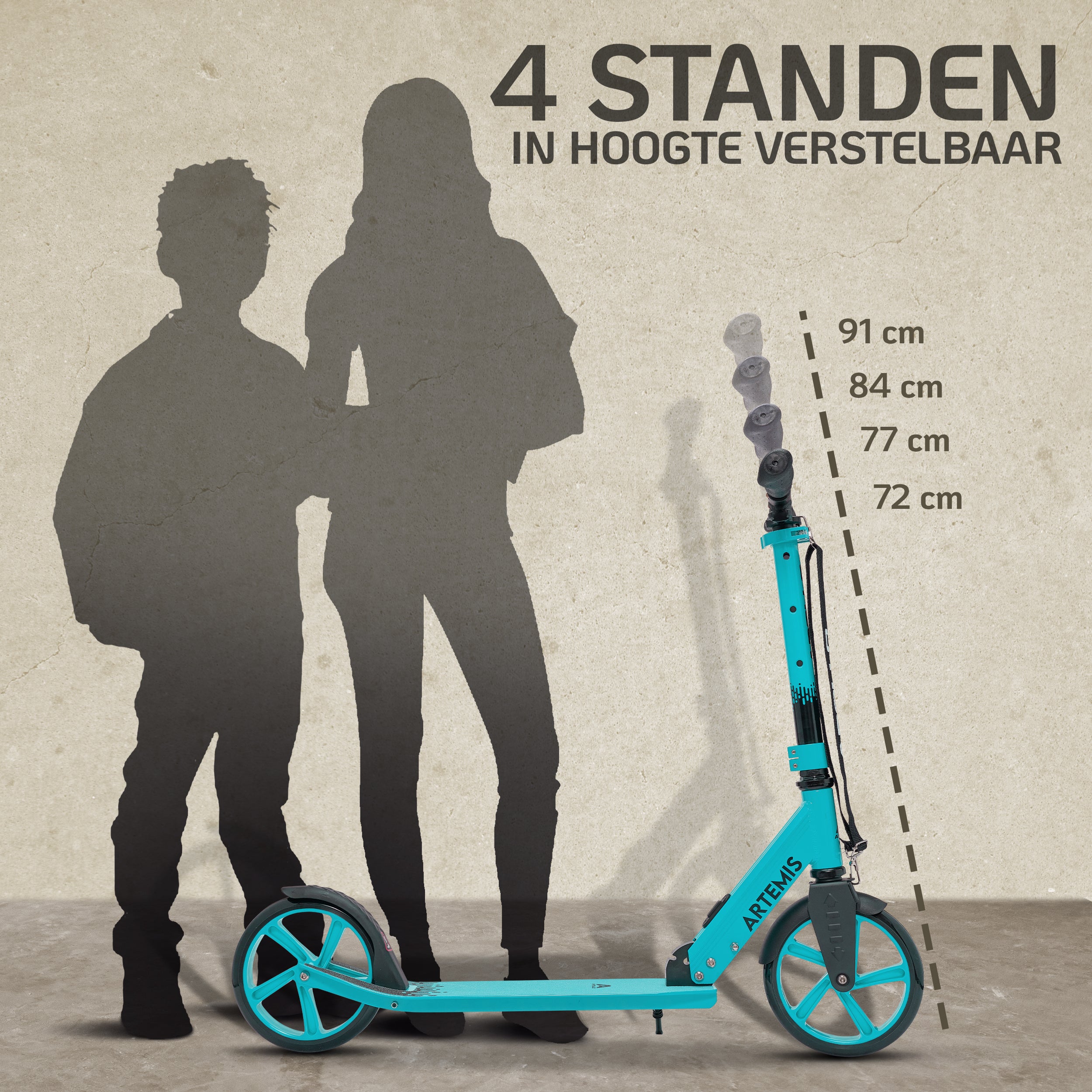 Apollo Artemis opvouwbare City Scooter in hoogte verstelbare step Mint