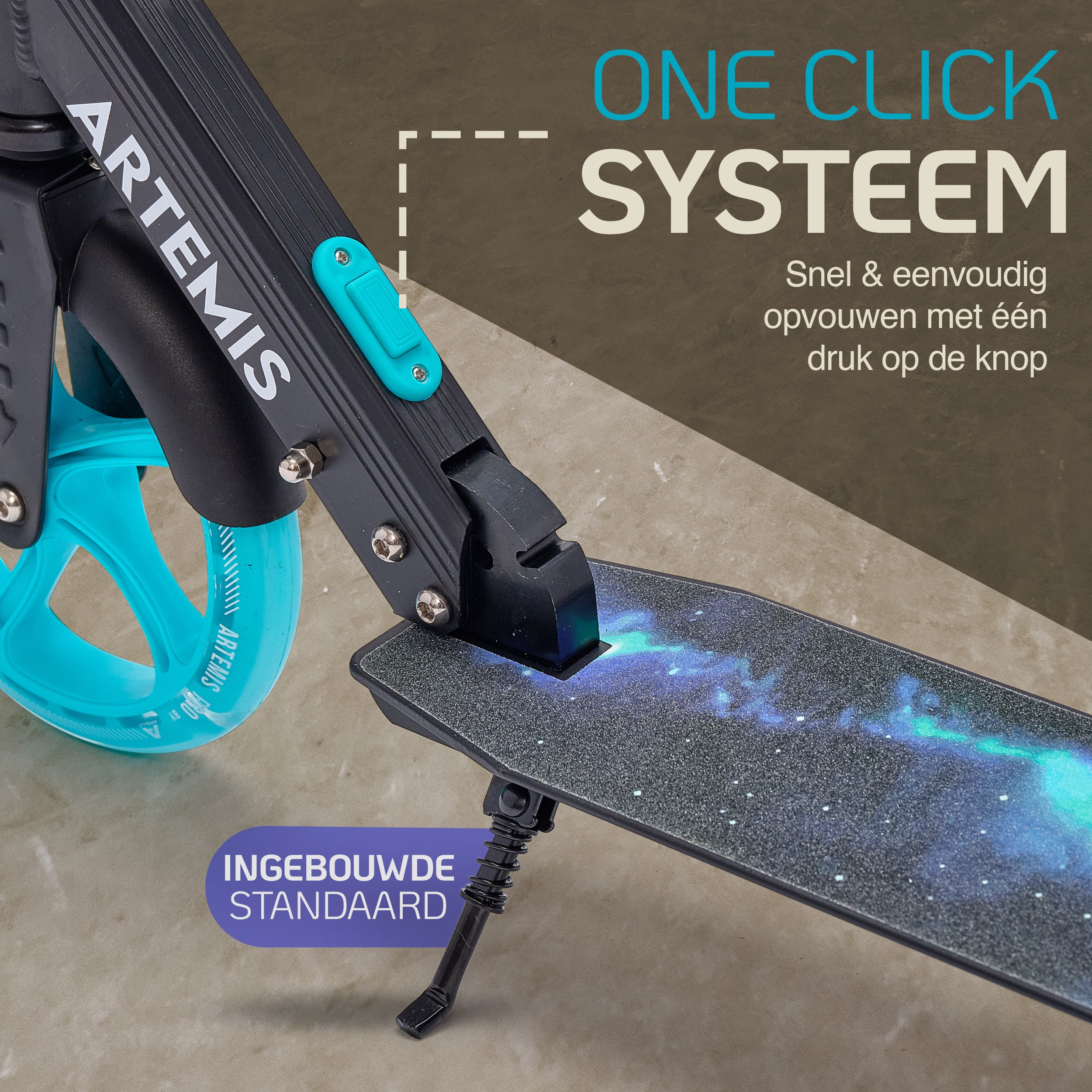 Apollo Artemis opvouwbare City Scooter in hoogte verstelbare step Galaxy