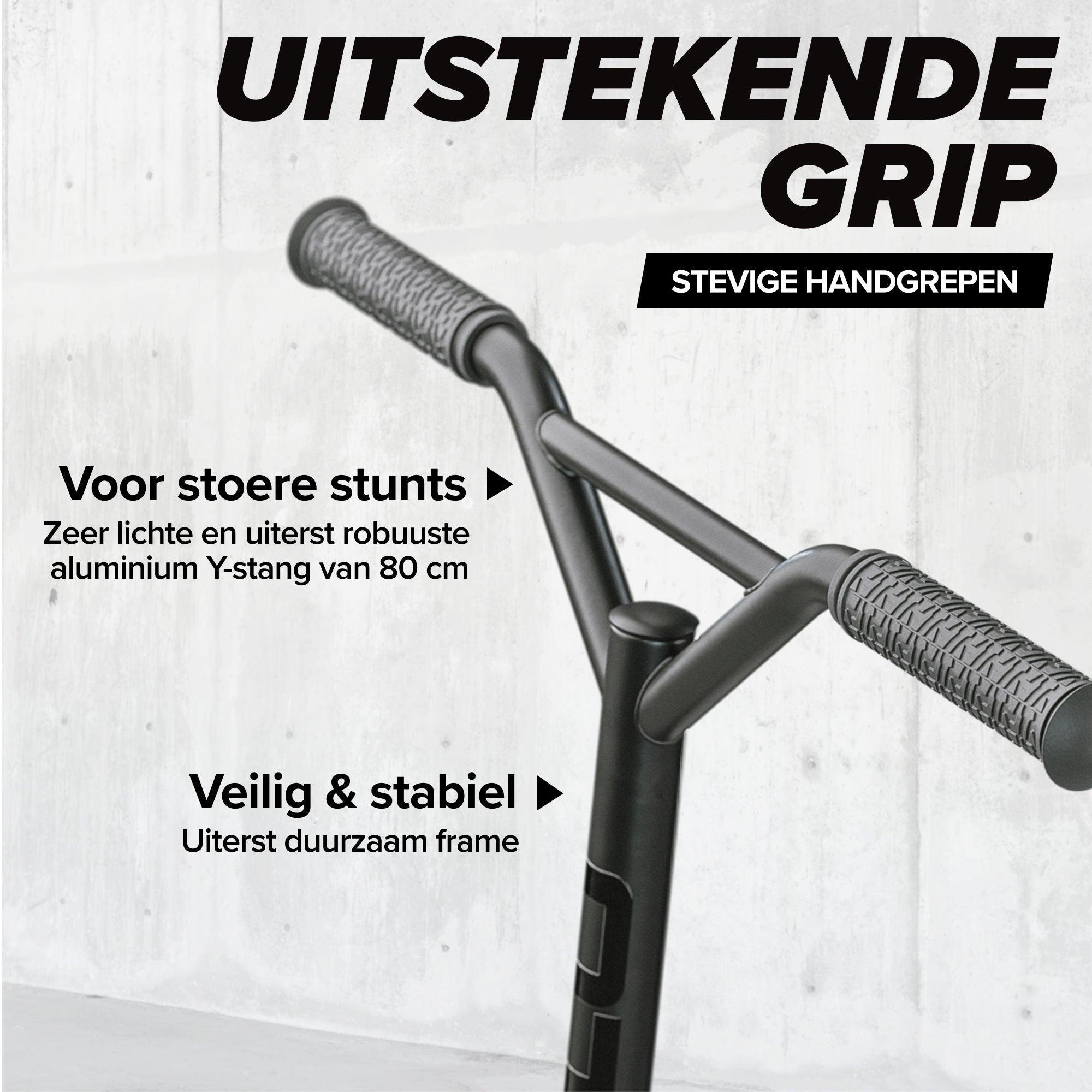 Apollo Stunt Scooter 'Genius Pro' hoogwaardige stuntstep met ABEC 9 kogellagers Zwart