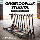 Apollo Stunt Scooter 'Genius Pro' hoogwaardige stuntstep met ABEC 9 kogellagers Zwart