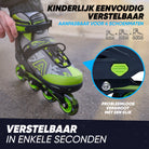 Apollo Champion inline skates in maat verstelbare met LED-wielen, Groen L (39-42)