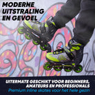 Apollo Champion inline skates in maat verstelbare met LED-wielen, Groen L (39-42)