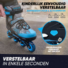 Apollo Champion inline skates in maat verstelbare met LED-wielen, Blauw L (39-42)