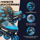 Apollo Champion inline skates in maat verstelbare met LED-wielen, Blauw L (39-42)