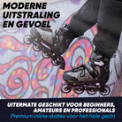 Apollo Champion inline skates in maat verstelbare met LED-wielen, Zwart L (39-42)