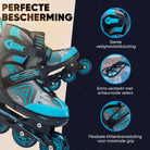 Apollo Champion inline skates in maat verstelbare met LED-wielen, Mint L (39-42)