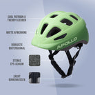 Apollo Kinder fietshelm, helm voor kinderen & tieners, multisport helm Green Fade