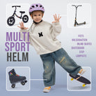 Apollo Kinder fietshelm, helm voor kinderen & tieners, multisport helm Flower Love