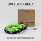 Apollo 200 mm Vervangingswielen set voor Apollo City Scooter Groen Zwart
