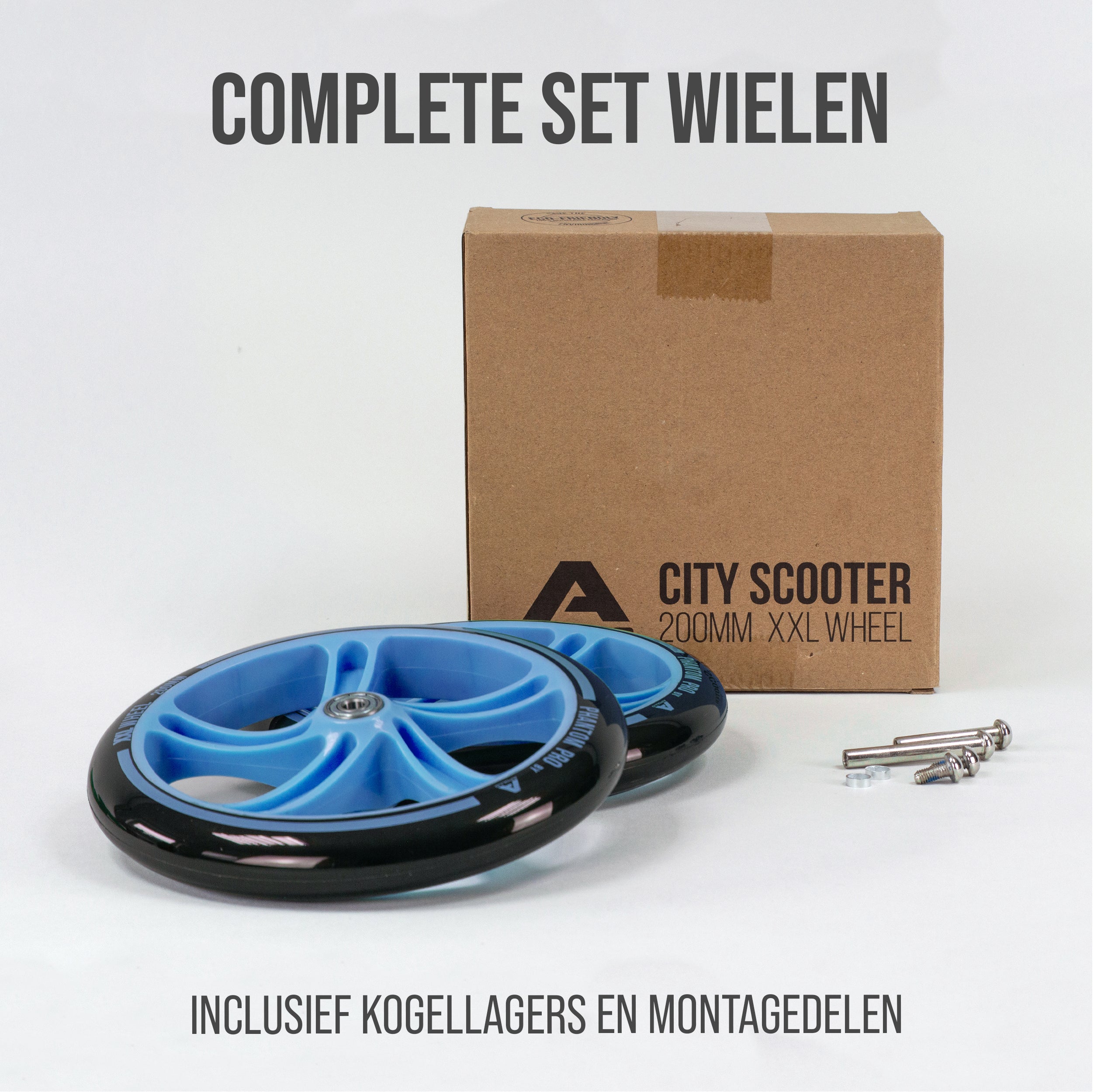 Apollo 200 mm Vervangingswielen set voor Apollo City Scooter Blauw Zwart