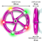 Apollo 200 mm Vervangingswielen set voor Apollo City Scooter LED Roze