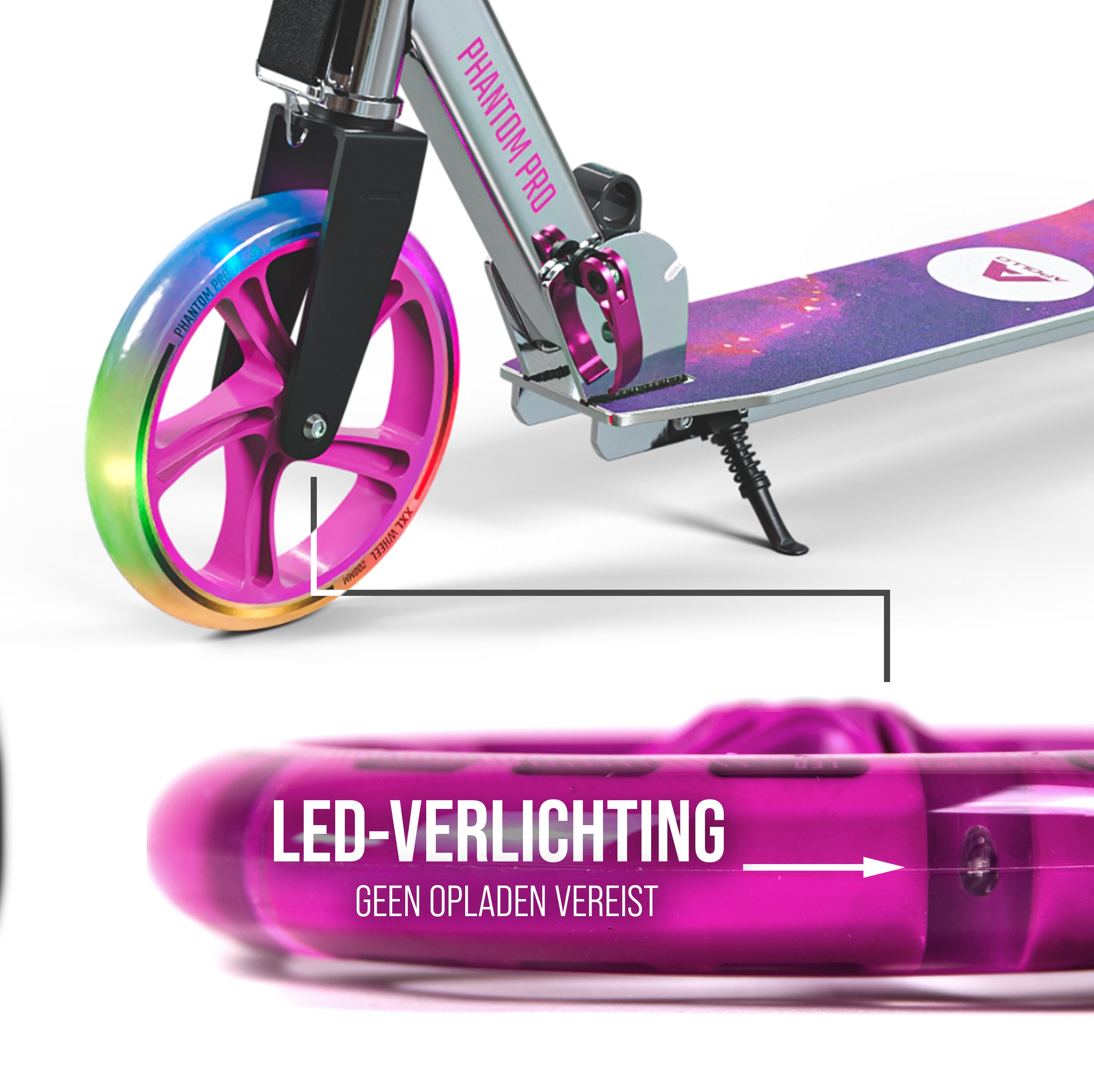 Apollo 200 mm Vervangingswielen set voor Apollo City Scooter LED Roze