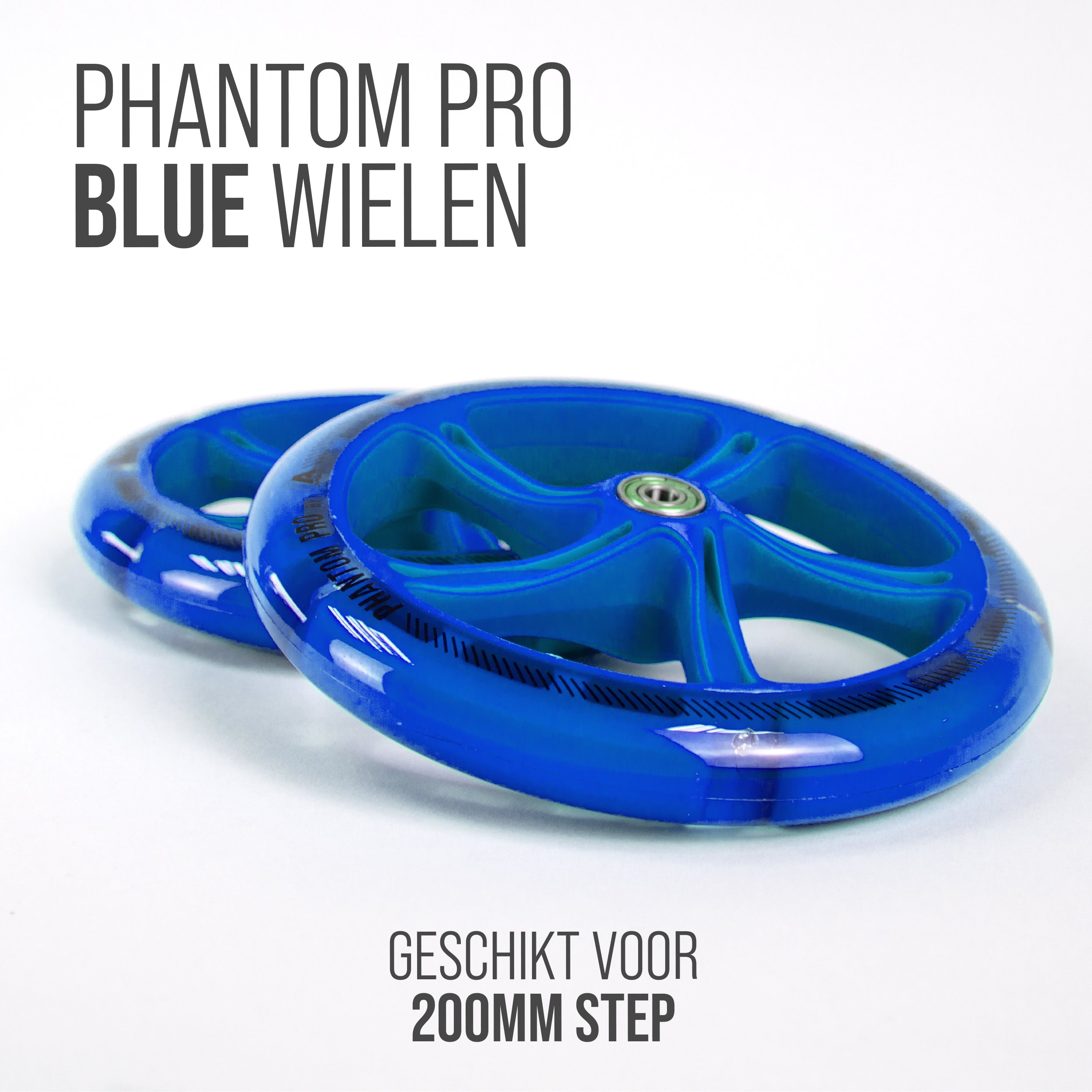 Apollo 200 mm Vervangingswielen set voor Apollo City Scooter LED Blauw