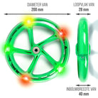 Apollo 200 mm Vervangingswielen set voor Apollo City Scooter LED Groen