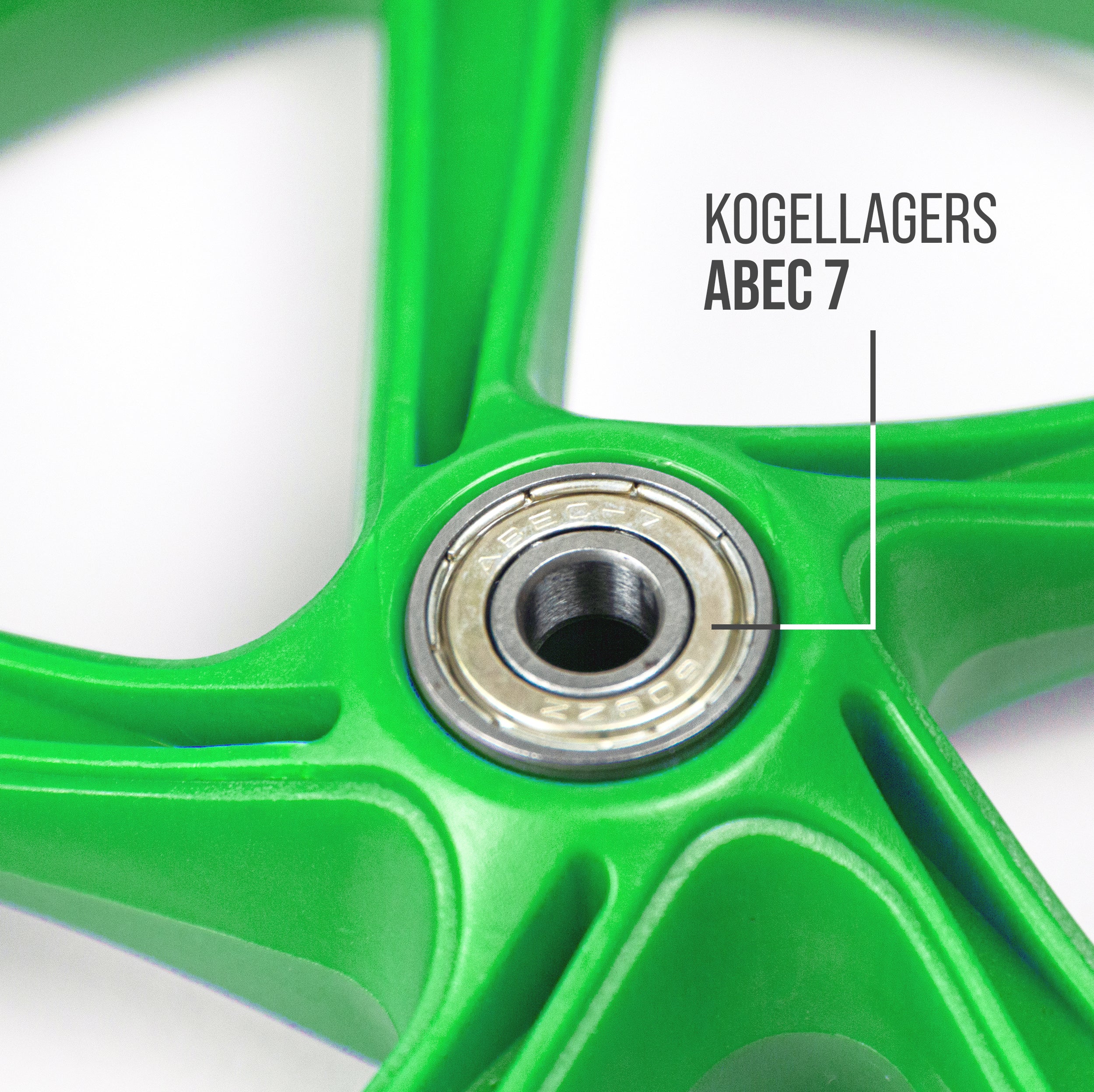 Apollo 200 mm Vervangingswielen set voor Apollo City Scooter LED Groen