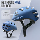 Apollo Kinder fietshelm, helm voor kinderen & tieners, multisport helm Blue Fade
