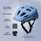 Apollo Kinder fietshelm, helm voor kinderen & tieners, multisport helm Blue Fade