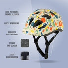 Apollo Kinder fietshelm, helm voor kinderen & tieners, multisport helm Papercraft