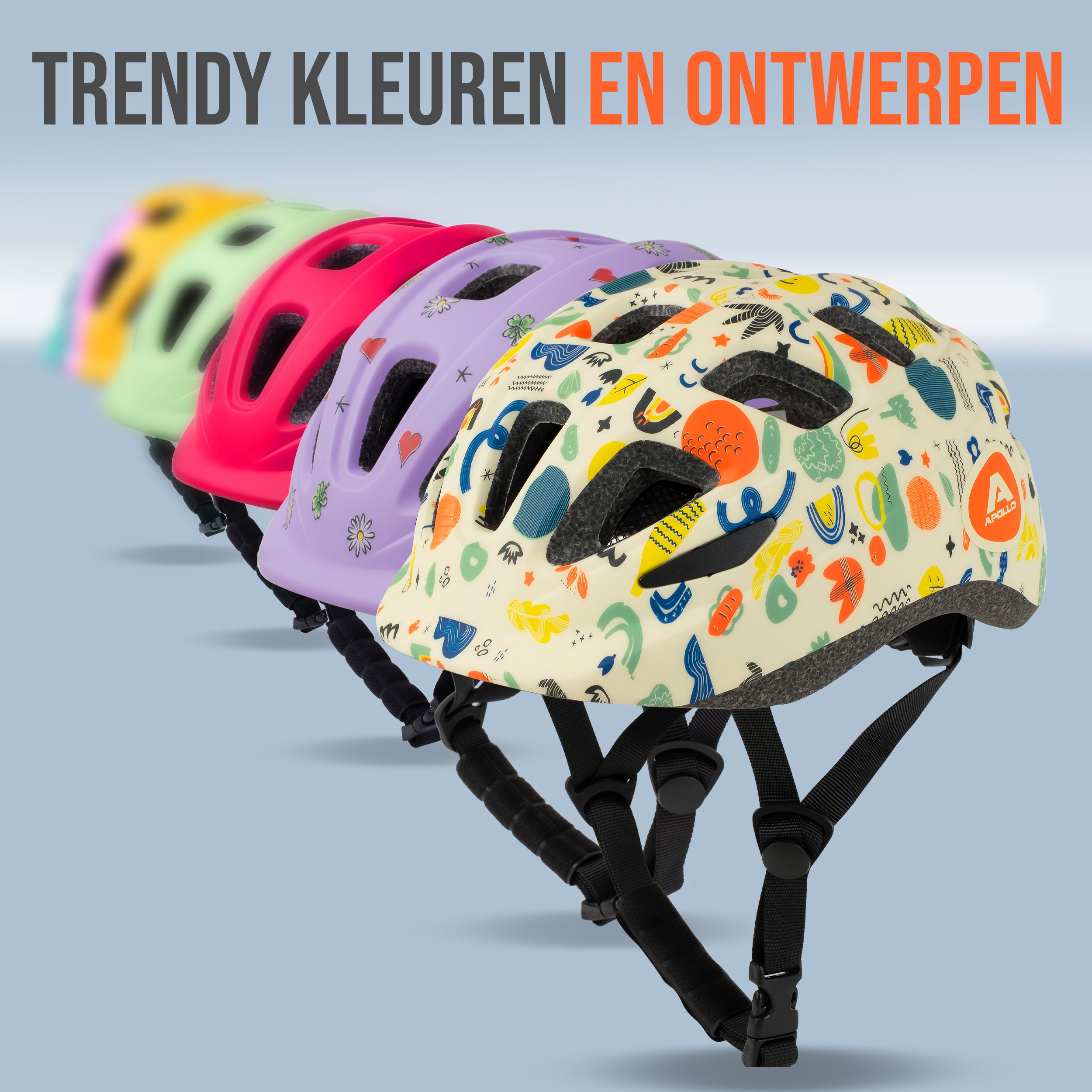 Apollo Kinder fietshelm, helm voor kinderen & tieners, multisport helm Papercraft