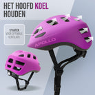 Apollo Kinder fietshelm, helm voor kinderen & tieners, multisport helm Pink Fade