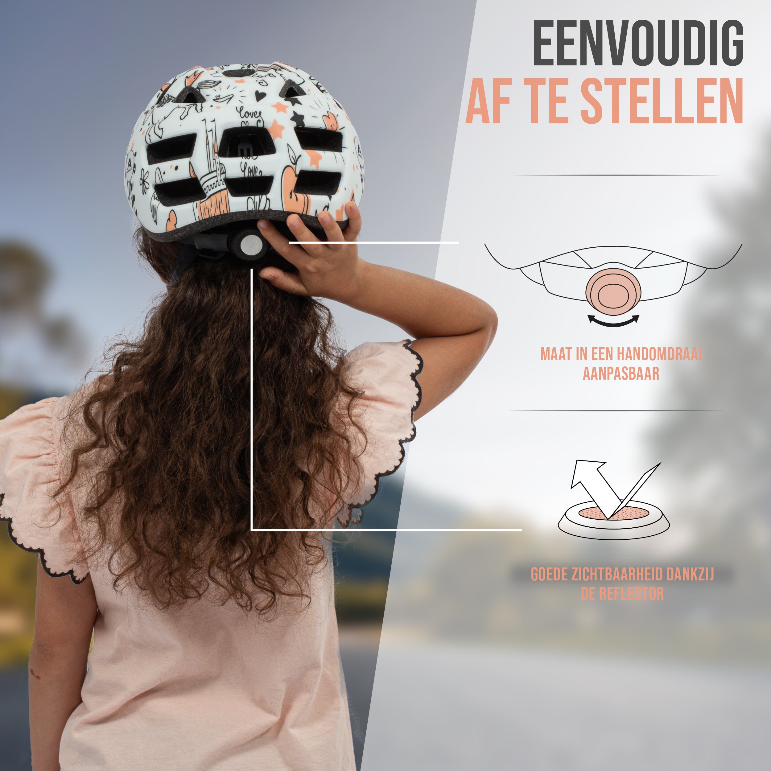 Apollo Kinder fietshelm, helm voor kinderen & tieners, multisport helm Fairytale