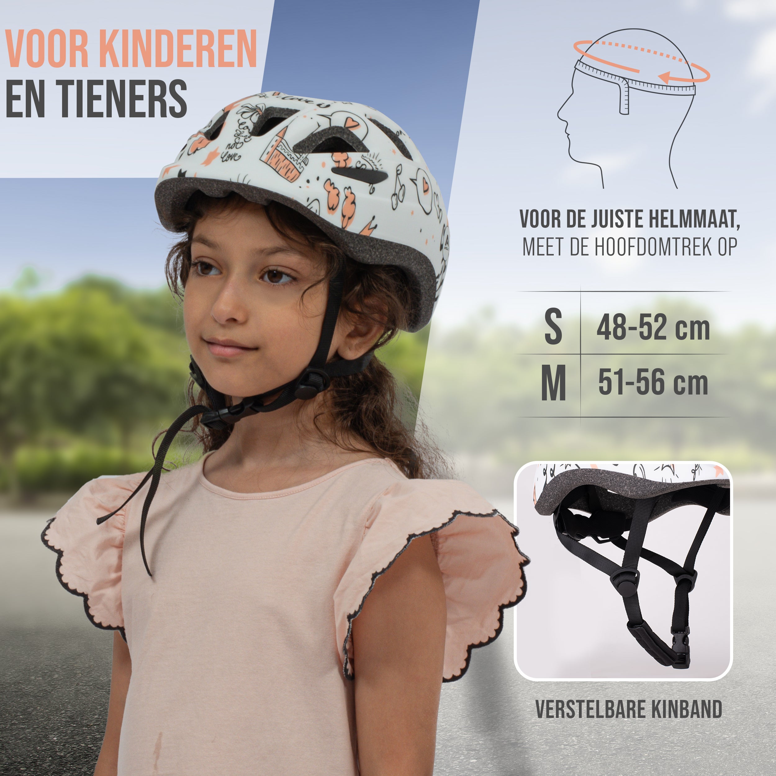 Apollo Kinder fietshelm, helm voor kinderen & tieners, multisport helm Fairytale