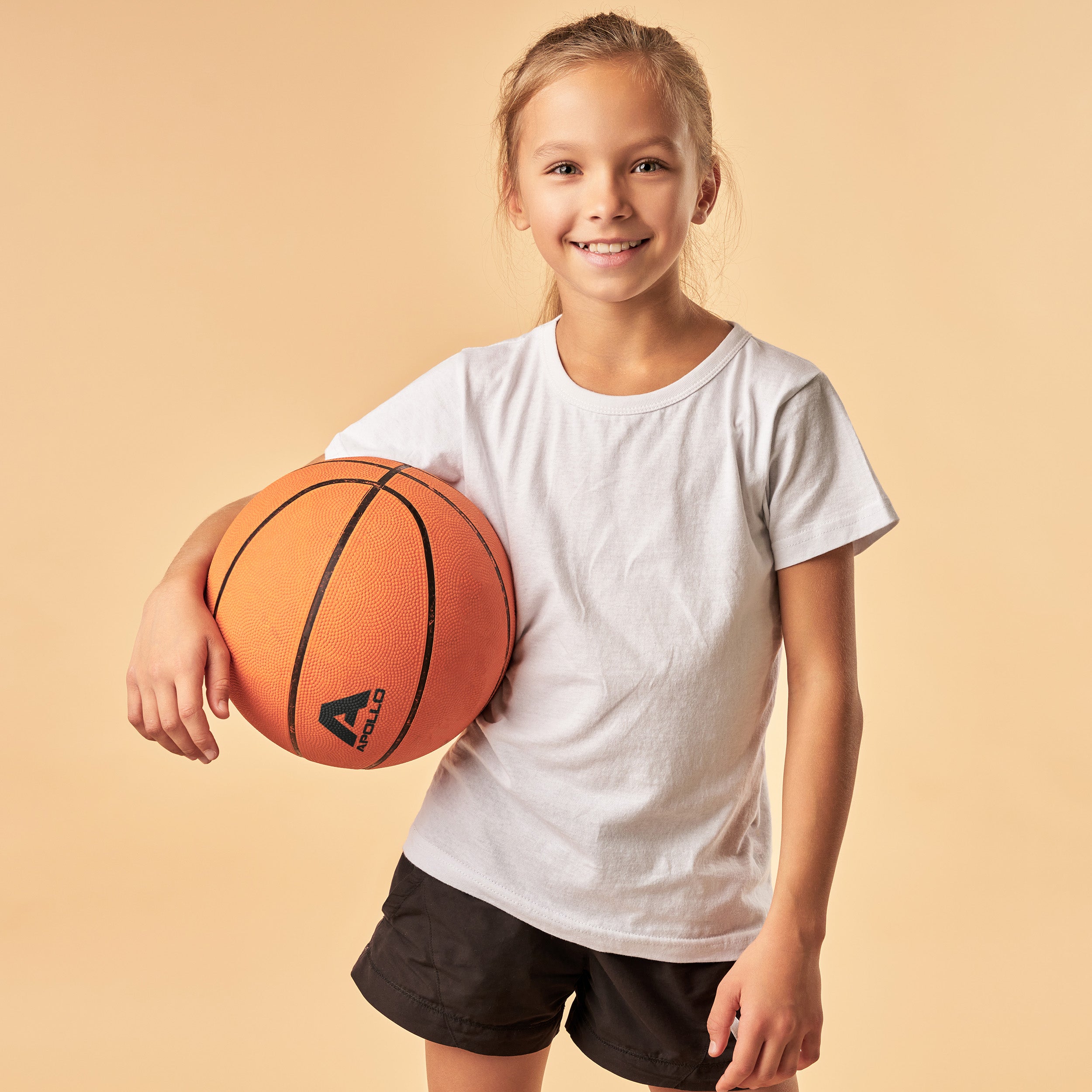 Apollo Basketbal voor binnen- en buitengebruik, maat 7 - oranje Oranje