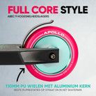 Apollo Stuntstep 'Eagle' - geanodiseerde professionele stuntstep met ABEC9 lagers Zwart Turquoise Roze