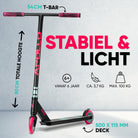 Apollo Stuntstep 'Eagle' - geanodiseerde professionele stuntstep met ABEC9 lagers Zwart Turquoise Roze