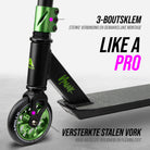 Apollo Apollo Stunt Step "Hawk" - Freestyle Kickstep Black Green