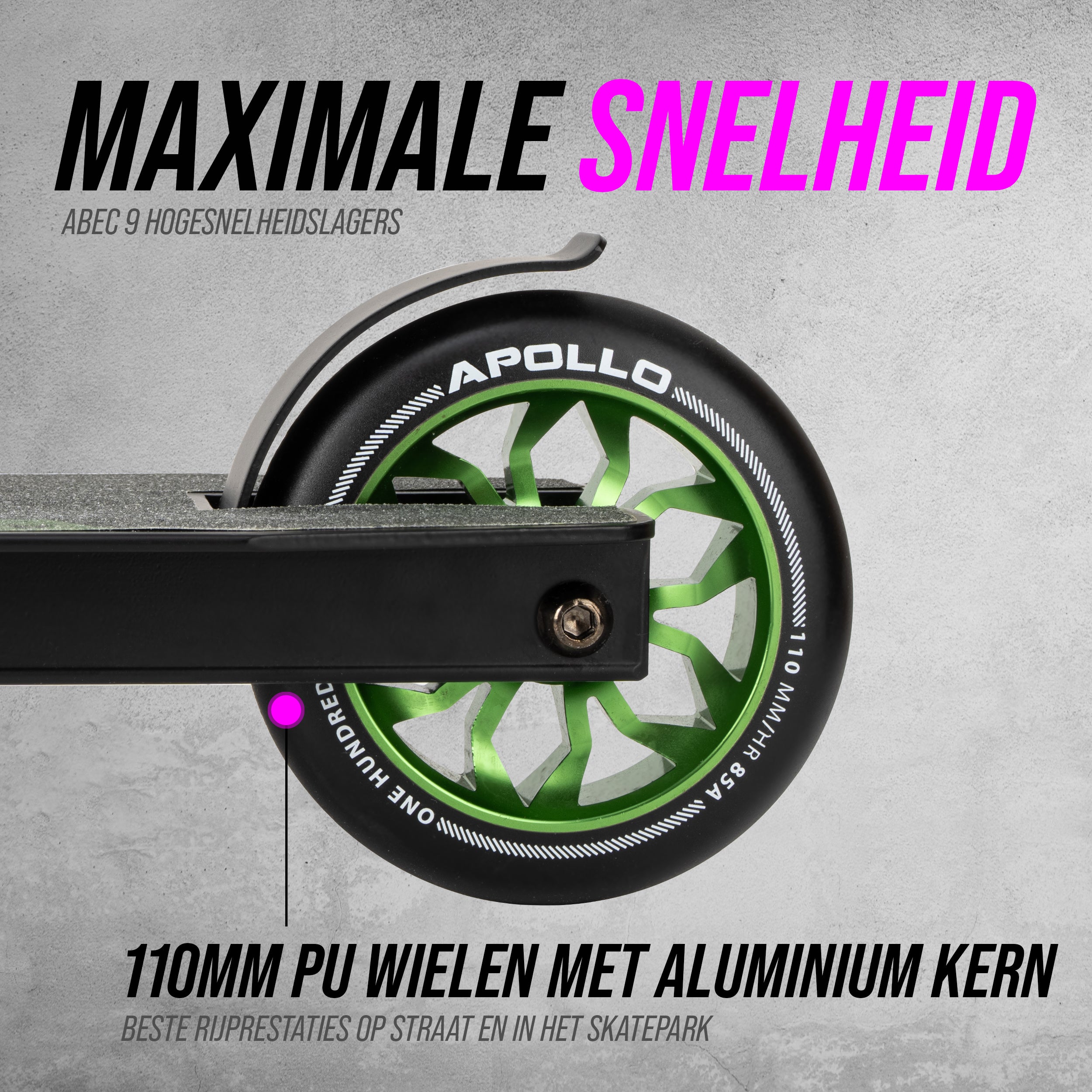 Apollo Apollo Stunt Step "Hawk" - Freestyle Kickstep Black Green