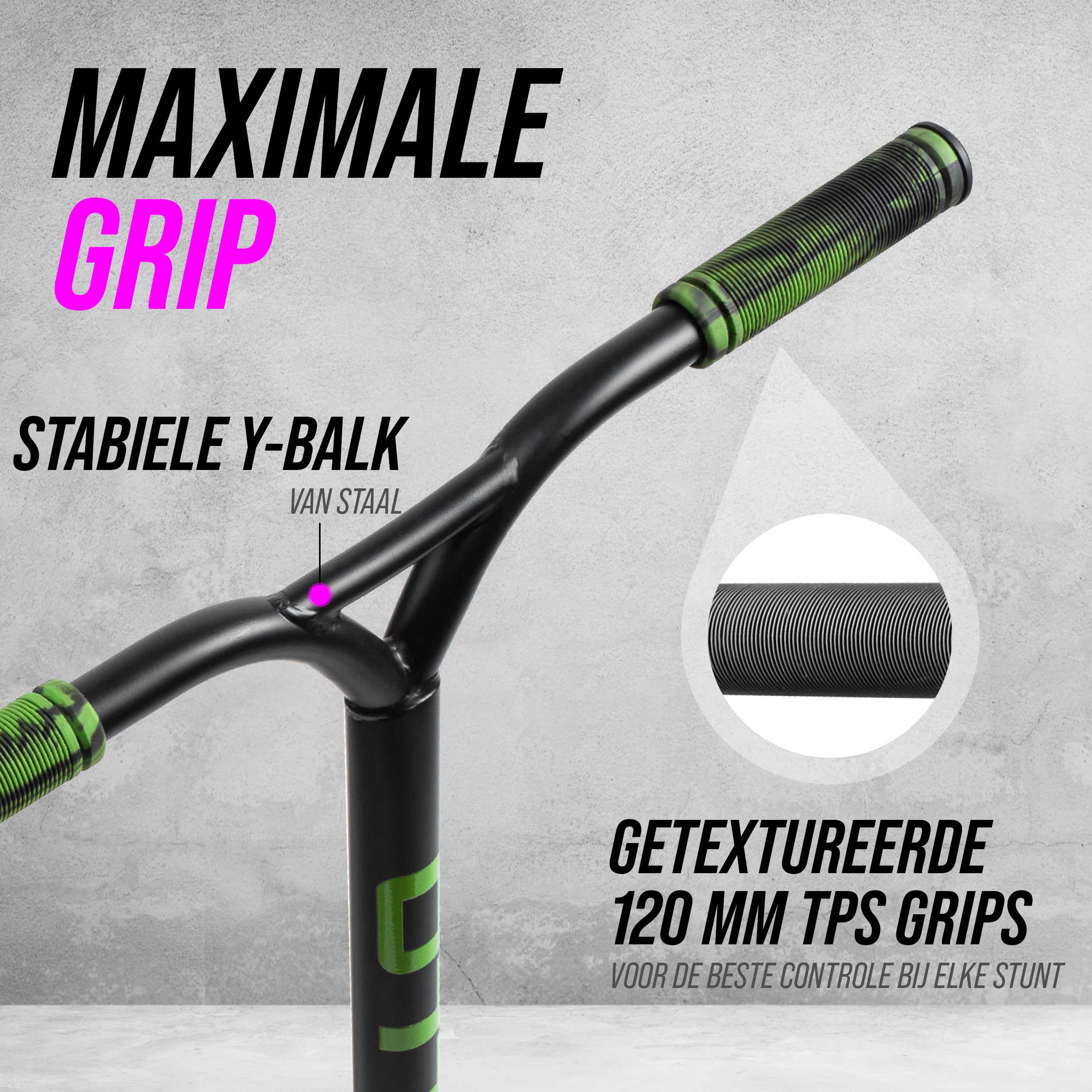 Apollo Apollo Stunt Step "Hawk" - Freestyle Kickstep Black Green