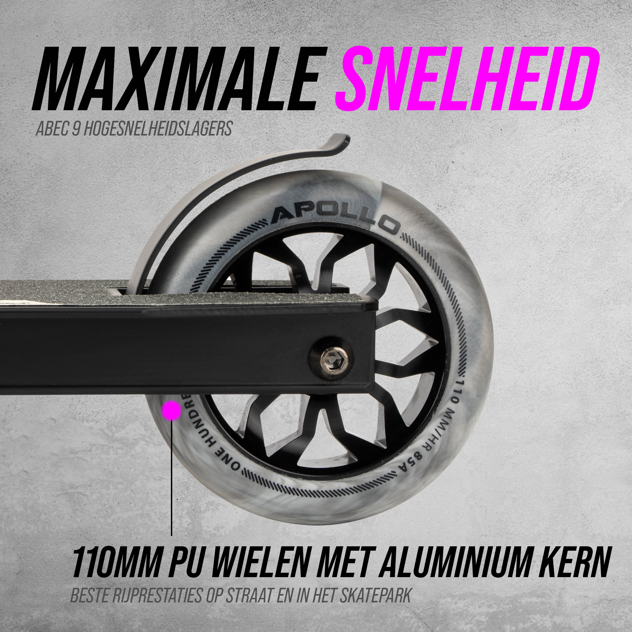 Apollo Apollo Stunt Step "Hawk" - Freestyle Kickstep Black White