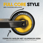 Apollo Stuntstep 'Eagle' - geanodiseerde professionele stuntstep met ABEC9 lagers Zwart Goud