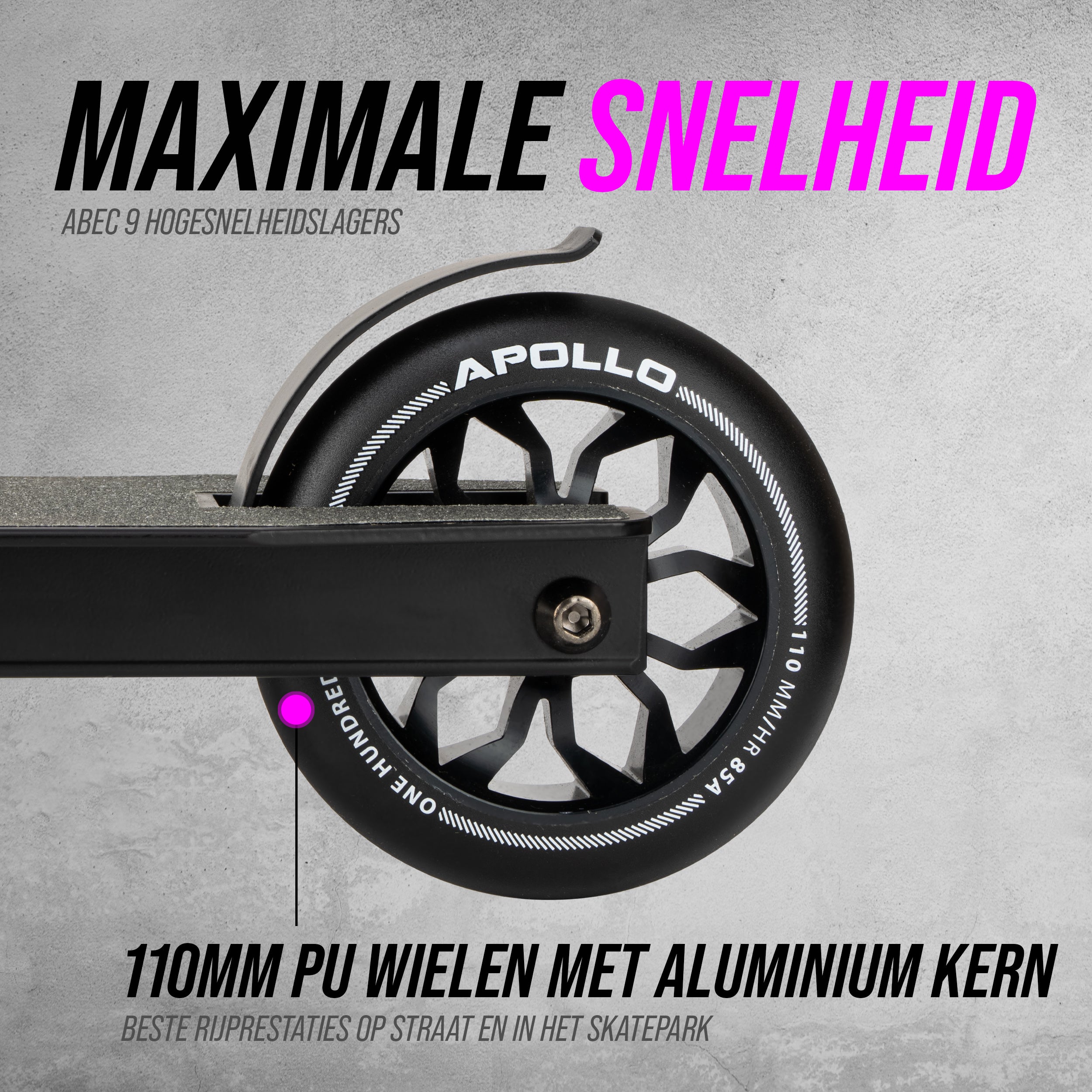 Apollo Apollo Stunt Step "Hawk" - Freestyle Kickstep Black