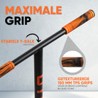 Apollo Stuntstep 'Eagle' - geanodiseerde professionele stuntstep met ABEC9 lagers Zwart Groen Oranje